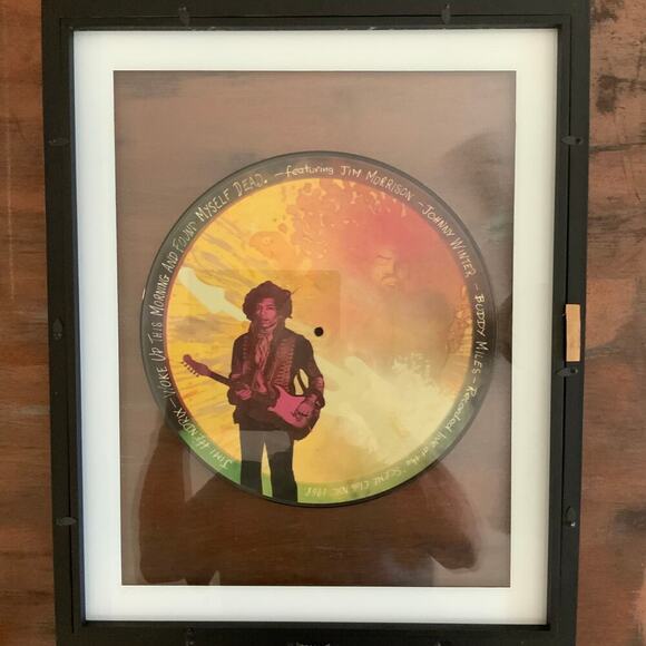 Jimi Hendrix "Woke Up This Morning and Found Myself Dead" WALL ART VINYL FRAMED - Picture 2 of 8